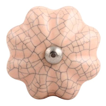Baby Pink Melon Crackle Ceramic Wine Stopper